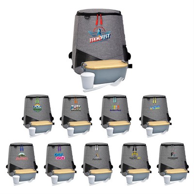 Bamboo Lunch Box Backpack Set