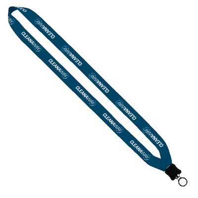 3/4" rPET Dye-Sublimated Lanyard with Plastic Clamshell and O-Ring